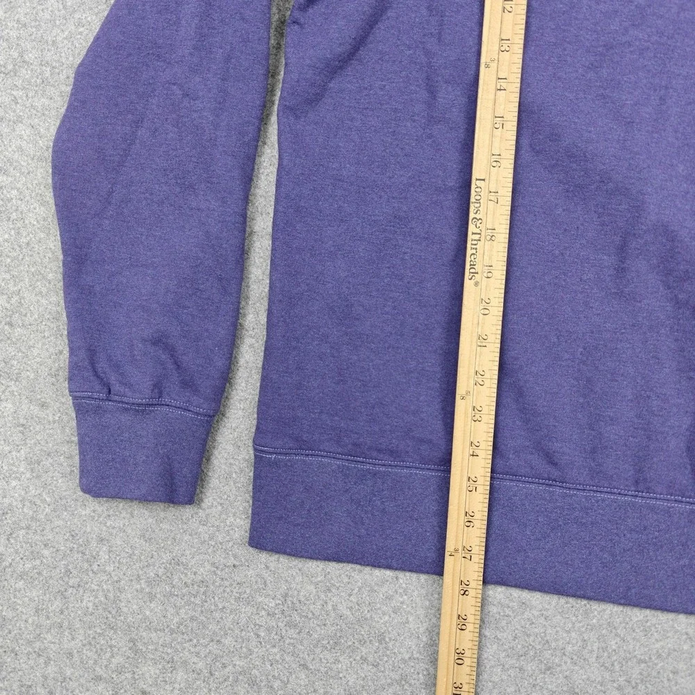 The North‎ Face Sweatshirt Mens Large Purple Heritage Patch Fleece Crewneck